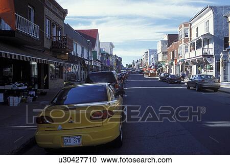 Canada, Quebec, Laurentians, Ste. Agathe des Monts, Downtown Ste-Agathe-des-Monts. View Large Photo Image Stock Image - Canada, Quebec, Laurentians, Ste. Agathe des Monts, Downtown Ste-Agathe-des-Monts.. Fotosearch
