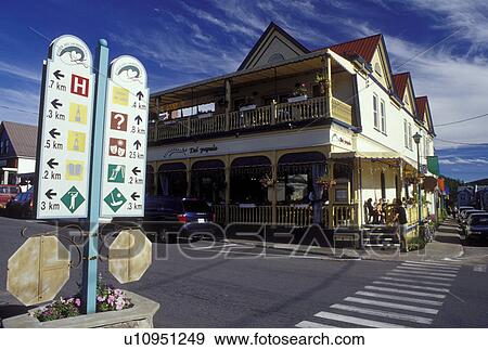 Stock Photo -  Canada, Quebec, Laurentians, Ste. Agathe des Monts, Downtown Ste-Agathe-des-Monts.. Fotosearch