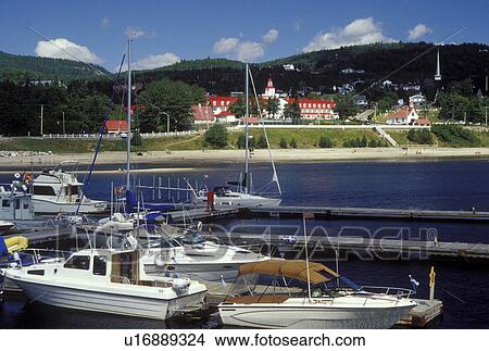 Canada, Tadoussac, Quebec, Marina on the St. Lawrence (Fleuve Saint-Laurent) and Saguenay Rivers in the summer resort town of Tadoussac. View Large Photo Image Picture - Canada, Tadoussac, Quebec, Marina on the St. Lawrence (Fleuve Saint-Laurent) and Saguenay Rivers in the summer resort town of Tadoussac.. Fotosearch