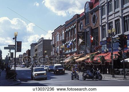 Stock Photograph -  Canada, Trois Rivieres, Quebec, Downtown Trois Rivieres.. Fotosearch