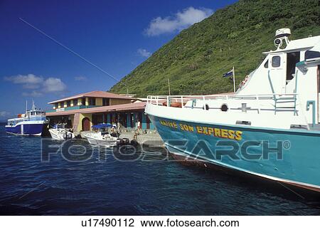 Caribbean, Tortola, West End, Sopers Hole, British Virgin Islands, BVI, Ferry dock terminal at Sopers Hole on West End on the island of Tortola. View Large Photo Image Stock Image - Caribbean, Tortola, West End, Sopers Hole, British Virgin Islands, BVI, Ferry dock terminal at Sopers Hole on West End on the island of Tortola.. Fotosearch