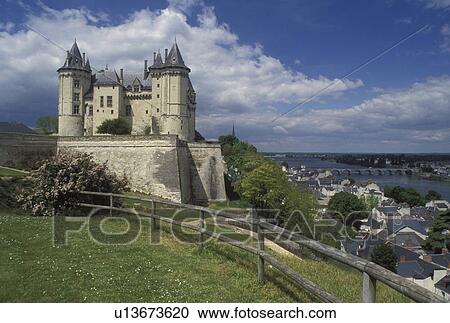 castle, France, Pays de la Loire, Maine-et-Loire, Saumur, Loire Valley, Loire Castle Region, Europe, 14th century castle along the Loire River in Saumur. View Large Photo Image Stock Image - castle, France, Pays de la Loire, Maine-et-Loire, Saumur, Loire Valley, Loire Castle Region, Europe, 14th century castle along the Loire River in Saumur.. Fotosearch