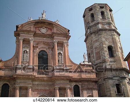 Picture -  cathedral, Emilia-Romagna, Italy, Reggio nell'Emilia, Europe, Cathedral in the town of Reggio Emilia.. Fotosearch