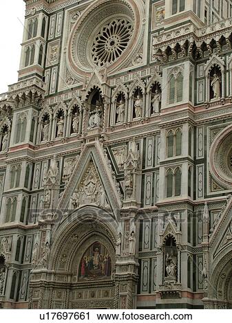 cathedral, Florence, Tuscany, Italy, Firenza, Toscana, Europe, The ornate fatade of the Duomo in the Piazza Del Duomo in the city of Florence. View Large Photo Image Stock Image - cathedral, Florence, Tuscany, Italy, Firenza, Toscana, Europe, The ornate fatade of the Duomo in the Piazza Del Duomo in the city of Florence.. Fotosearch