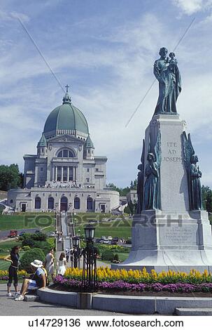 Stock Photograph -  cathedral, Montreal, Canada, Quebec, Basilica St. Joseph's Oratory in Montreal.. Fotosearch