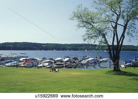 Cazenovia, NY, New York, Cazenovia Lake, marina View Large Photo Image Stock Photo - Cazenovia, NY, New York, Cazenovia Lake, marina. Fotosearch