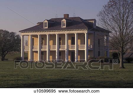 Chalmette, New Orleans, LA, Louisiana, The Malus-Beauregard House on the grounds of the Chalmette Battlefield and National Cemetery at Jean Lafitte National Historical Park and Preserve. View Large Photo Image Stock Photography - Chalmette, New Orleans, LA, Louisiana, The Malus-Beauregard House on the grounds of the Chalmette Battlefield and National Cemetery at Jean Lafitte National Historical Park and Preserve.. Fotosearch