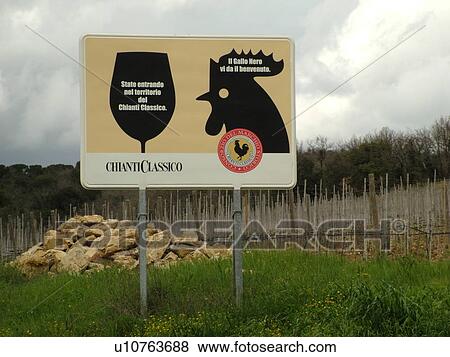 Chianti, Tuscany, Italy, Toscana, Europe, Castelnuevo Berardenga, Sign in the Chianti Wine Region. View Large Photo Image Stock Photo - Chianti, Tuscany, Italy, Toscana, Europe, Castelnuevo Berardenga, Sign in the Chianti Wine Region.. Fotosearch
