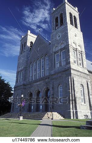 Stock Photograph -  church, Canada, Quebec, Laurentians, Ste. Agathe des Monts, Cathedral in Ste-Agathe-des-Monts.. Fotosearch