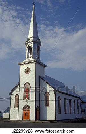 church, Gaspe Peninsula, St-Maurice-de-L'Echouerie, Quebec, Canada, Gulf of St. Lawrence, Church in the village of St-Maurice-de-L'Echouerie on the Gaspe Peninsula. View Large Photo Image Stock Photo - church, Gaspe Peninsula, St-Maurice-de-L'Echouerie, Quebec, Canada, Gulf of St. Lawrence, Church in the village of St-Maurice-de-L'Echouerie on the Gaspe Peninsula.. Fotosearch