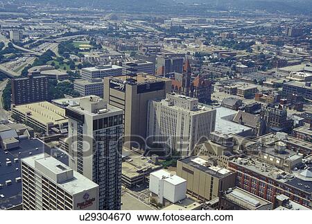 Cincinnati, OH, Ohio, Aerial view of downtown Cincinnati from Carew Tower View Large Photo Image Stock Image - Cincinnati, OH, Ohio, Aerial view of downtown Cincinnati from Carew Tower. Fotosearch