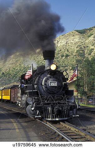 CO, Colorado, Durango, The Durango and Silverton Narrow Gauge Railroad, train View Large Photo Image Stock Photography - CO, Colorado, Durango, The Durango and Silverton Narrow Gauge Railroad, train . Fotosearch