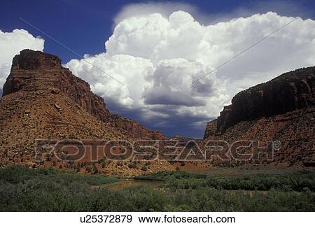 Stock Photo -  CO, Colorado, Gateway, Unaweep-Tabeguache Scenic Byway, Dolores River Canyon, rock formations. Fotosearch