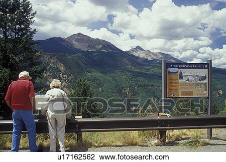 CO, Colorado, San Juan Mountains, Telluride, Elderly couple at overlook along the San Juan Skyway View Large Photo Image Stock Image - CO, Colorado, San Juan Mountains, Telluride, Elderly couple at overlook along the San Juan Skyway. Fotosearch