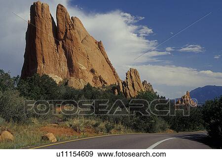 Stock Photo -  Colorado Springs, CO, Colorado, Garden of the Gods . Fotosearch