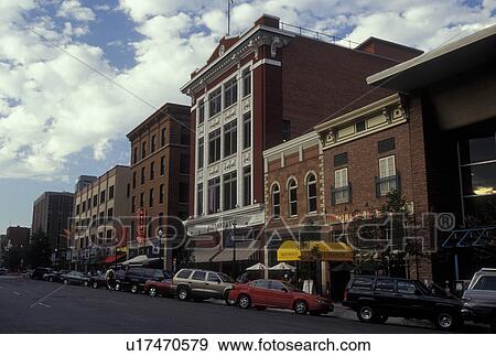 Stock Photo -  Colorado Springs, CO, Colorado, Nebraska Avenue, downtown. Fotosearch