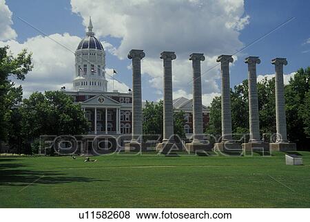 Columbia, MO, Missouri, University of Missouri-Columbia, six ionic columns outside Jesse Hall, Francis Quadrangle View Large Photo Image Stock Photo - Columbia, MO, Missouri, University of Missouri-Columbia, six ionic columns outside Jesse Hall, Francis Quadrangle. Fotosearch