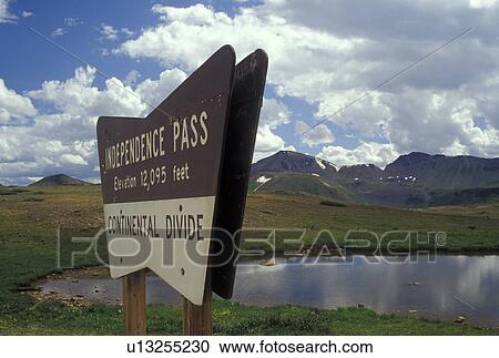 Continental Divide, CO, Colorado, Independence Pass, sign, mountains View Large Photo Image Stock Image - Continental Divide, CO, Colorado, Independence Pass, sign, mountains. Fotosearch