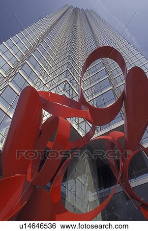 Dallas, TX, Texas, downtown, Red sculpture outside Nations Bank Plaza, high-rise View Large Photo Image Stock Photograph - Dallas, TX, Texas, downtown, Red sculpture outside Nations Bank Plaza, high-rise. Fotosearch