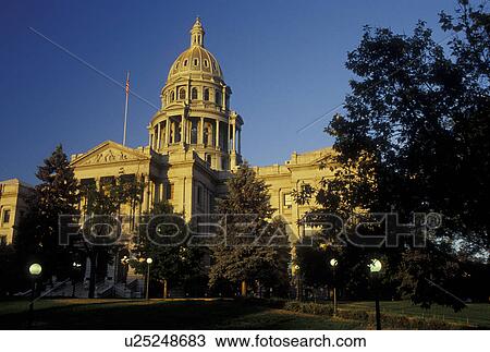Stock Image -  Denver, CO, Colorado, Colorado State Capitol, State House . Fotosearch