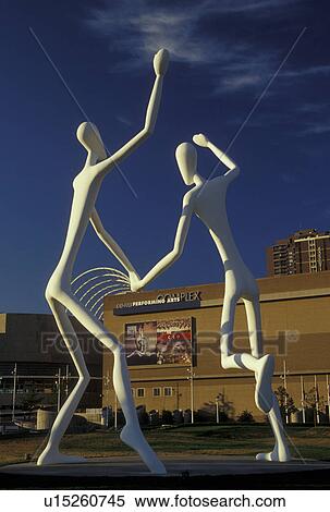 Stock Photography -  Denver, CO, Colorado, Denver Performing Arts Complex, sculpture of dancers. Fotosearch