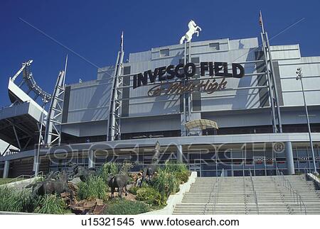 Stock Photography -  Denver, CO, Colorado, Invesco Field, Mile High Stadium, football, stadium. Fotosearch