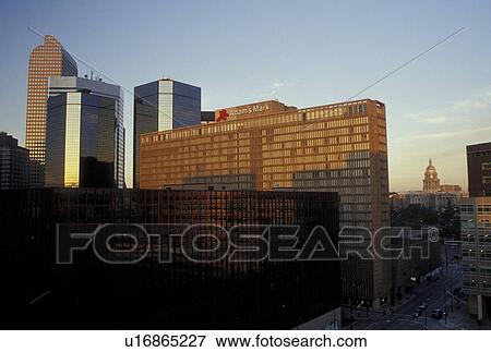 Stock Photo -  Denver, CO, Colorado, skyline, downtown. Fotosearch