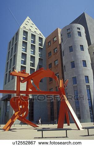 Denver, CO, Colorado, The Denver Public Library, red sculpture View Large Photo Image Stock Photo - Denver, CO, Colorado, The Denver Public Library, red sculpture. Fotosearch