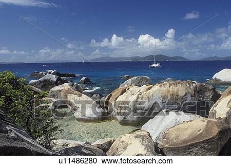 Devils Bay National Park, Virgin Gorda, BVI, The Baths, British Virgin Islands, Caribbean, Scenic view of the rocky coastline of Devils Bay Nat'l Park at The Baths on Virgin Gorda on the Caribbean Sea. View Large Photo Image Stock Image - Devils Bay National Park, Virgin Gorda, BVI, The Baths, British Virgin Islands, Caribbean, Scenic view of the rocky coastline of Devils Bay Nat'l Park at The Baths on Virgin Gorda on the Caribbean Sea.. Fotosearch