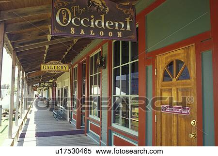 Stock Photography -  Dodge City, KS, Kansas, Boot Hill Museum, INC. on Front Street. Fotosearch