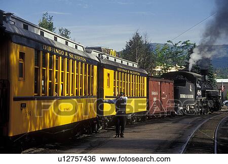 Durango, CO, Colorado, The Durango and Silverton Narrow Gauge Railroad, train View Large Photo Image Stock Photograph - Durango, CO, Colorado, The Durango and Silverton Narrow Gauge Railroad, train . Fotosearch