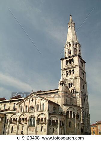 Emilia-Romagna, Italy, Modena, Europe, Duomo and Torre Ghirlandina in the town of Modena. View Large Photo Image Stock Photo - Emilia-Romagna, Italy, Modena, Europe, Duomo and Torre Ghirlandina in the town of Modena.. Fotosearch