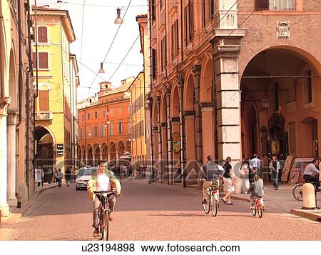 Emilia-Romagna, Italy, Modena, Europe, Via Emilia in downtown Modena. View Large Photo Image Stock Photo - Emilia-Romagna, Italy, Modena, Europe, Via Emilia in downtown Modena.. Fotosearch