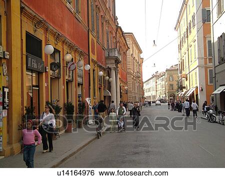 Emilia-Romagna, Italy, Modena, Europe, Via Emilia in downtown Modena. View Large Photo Image Stock Photograph - Emilia-Romagna, Italy, Modena, Europe, Via Emilia in downtown Modena.. Fotosearch