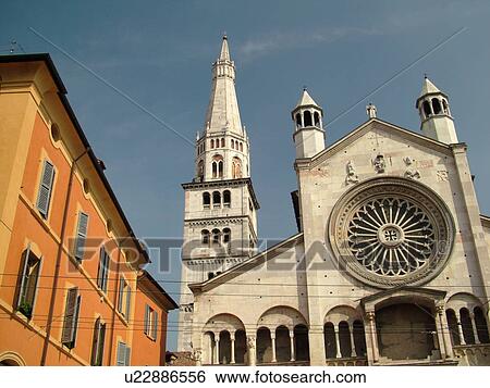 Emilia-Romagna, Italy, Modena, Europe, Cathedrale and Torre Ghirlandina in the town of Modena. View Large Photo Image Stock Photograph - Emilia-Romagna, Italy, Modena, Europe, Cathedrale and Torre Ghirlandina in the town of Modena.. Fotosearch