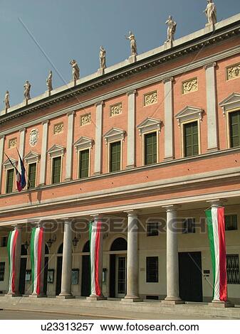 Emilia-Romagna, Italy, Reggio nell'Emilia, Europe, Teatro Municipale in the town of Reggio Emilia. View Large Photo Image Stock Photo - Emilia-Romagna, Italy, Reggio nell'Emilia, Europe, Teatro Municipale in the town of Reggio Emilia.. Fotosearch
