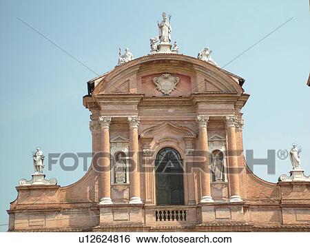 Stock Photograph -  Emilia-Romagna, Italy, Reggio nell'Emilia, Europe, Cathedral in the town of Reggio Emilia.. Fotosearch