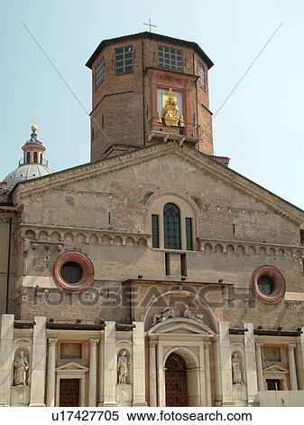 Stock Photography -  Emilia-Romagna, Italy, Reggio nell'Emilia, Europe, Cathedral in the town of Reggio Emilia.. Fotosearch