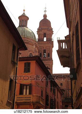Stock Photography -  Emilia-Romagna, Italy, Reggio nell'Emilia, Europe, Cathedral in the town of Reggio Emilia.. Fotosearch