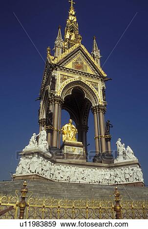 England, London, Great Britain, United Kingdom, Europe, Albert Memorial at Kensington Gardens. View Large Photo Image Stock Photo - England, London, Great Britain, United Kingdom, Europe, Albert Memorial at Kensington Gardens.. Fotosearch