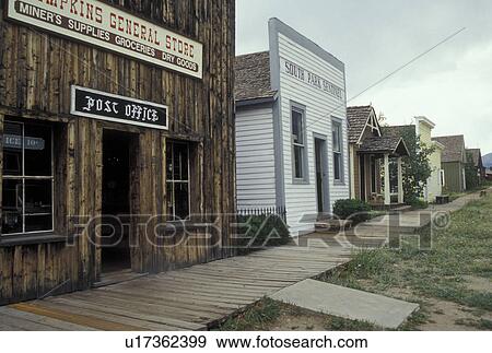 Stock Photo -  Fairplay, CO, Colorado, restored old mining town. Fotosearch