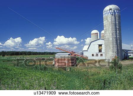 Stock Photo -  farm, Canada, Quebec, Dubois Farm in Nicolet.. Fotosearch