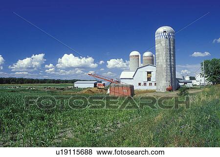 Stock Photo -  farm, Canada, Quebec, Dubois Farm in Nicolet.. Fotosearch