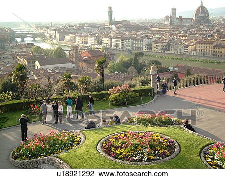 Florence, Tuscany, Italy, Firenza, Toscana, Europe, Scenic view of the city of Florence from Piazzale Michelangelo. View Large Photo Image Stock Image - Florence, Tuscany, Italy, Firenza, Toscana, Europe, Scenic view of the city of Florence from Piazzale Michelangelo.. Fotosearch