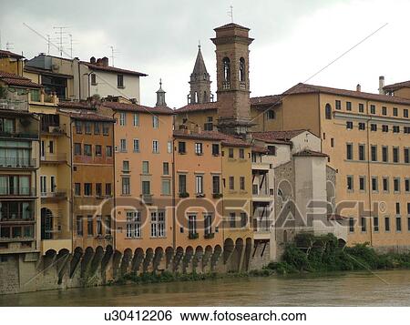 Florence, Tuscany, Italy, Firenza, Toscana, Europe, Buildings along the River Arno in the city of Florence. View Large Photo Image Stock Photograph - Florence, Tuscany, Italy, Firenza, Toscana, Europe, Buildings along the River Arno in the city of Florence.. Fotosearch