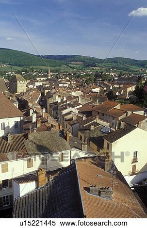France, Cluny, Burgundy, Bourgogne, Saone-et-Loire, Europe, wine region, Aerial view of the town of Cluny. View Large Photo Image Stock Photography - France, Cluny, Burgundy, Bourgogne, Saone-et-Loire, Europe, wine region, Aerial view of the town of Cluny.. Fotosearch