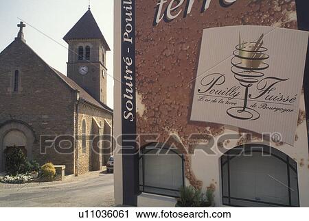 France, Solutre, Burgundy, Saone-et-Loire, Bourgogne, Europe, Beaujolais Wine Region, Scenic village of Solutre-Pouilly in the Beaujolais Wine Region. View Large Photo Image Stock Image - France, Solutre, Burgundy, Saone-et-Loire, Bourgogne, Europe, Beaujolais Wine Region, Scenic village of Solutre-Pouilly in the Beaujolais Wine Region.. Fotosearch