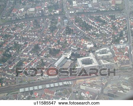 Frankfurt, Germany, Europe, Aerial view of Frankfurt from an airplane. View Large Photo Image Stock Photo - Frankfurt, Germany, Europe, Aerial view of Frankfurt from an airplane.. Fotosearch