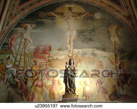 fresco, Italy, Liguria, Chiavari, Riviera di Levante, Ligurian Riviera, Europe, Fresco and statue of the Virgin Mary in the sanctuary of the catholic church in the town of Chiavari. View Large Photo Image Stock Photo - fresco, Italy, Liguria, Chiavari, Riviera di Levante, Ligurian Riviera, Europe, Fresco and statue of the Virgin Mary in the sanctuary of the catholic church in the town of Chiavari.. Fotosearch