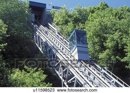 funicular, Quebec City, Canada, Quebec, Funicular climbing up the incline in Vieux Quebec (Old Quebec). View Large Photo Image Stock Image - funicular, Quebec City, Canada, Quebec, Funicular climbing up the incline in Vieux Quebec (Old Quebec).. Fotosearch